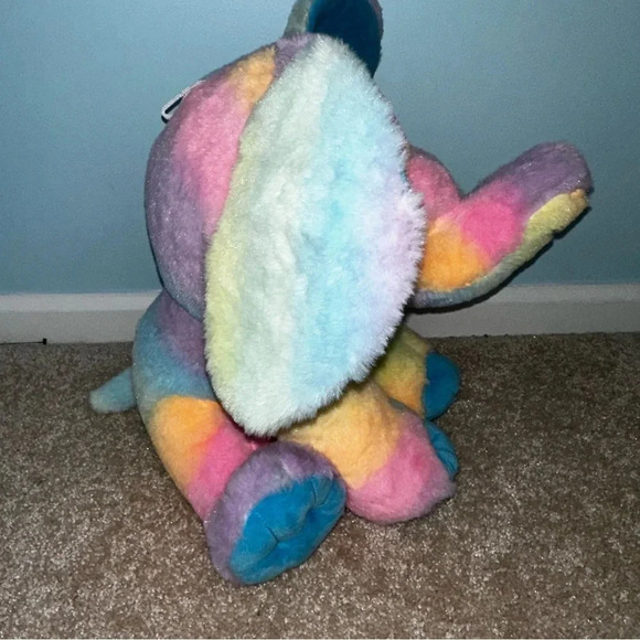 Peek-a-Boo Plush Tye Dye Rainbow Elephant Like New Condition 16.5 inches tall - Picture 5 of 13